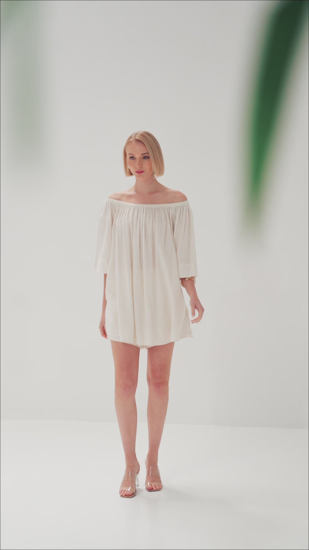 TW4796 Vogue Off Shoulder Top Cream